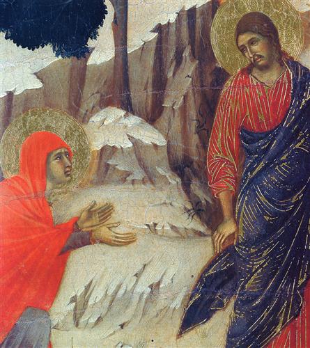 Christ Appearing to Mary Magdalene (Fragment)  - Duccio