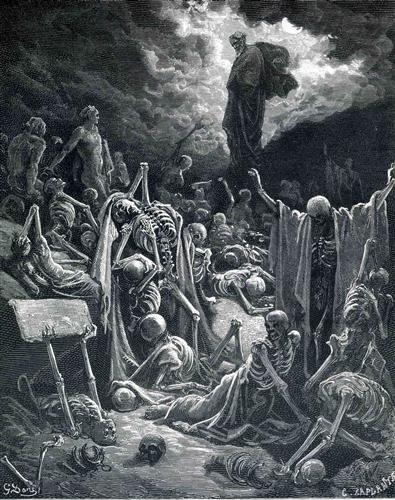 The Vision of the Valley of Dry Bones - Gustave Dore