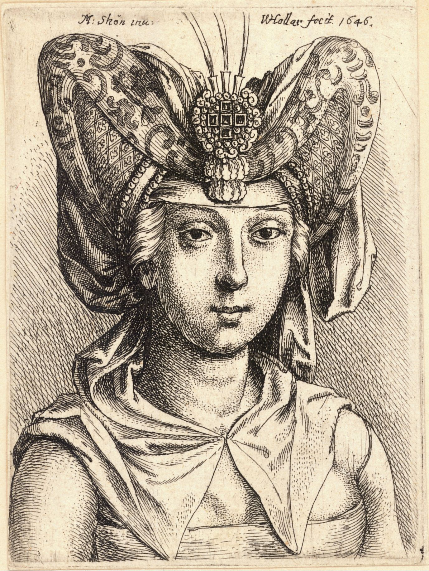 Woman with a turban - Martin Schongauer - woman-with-a-turban