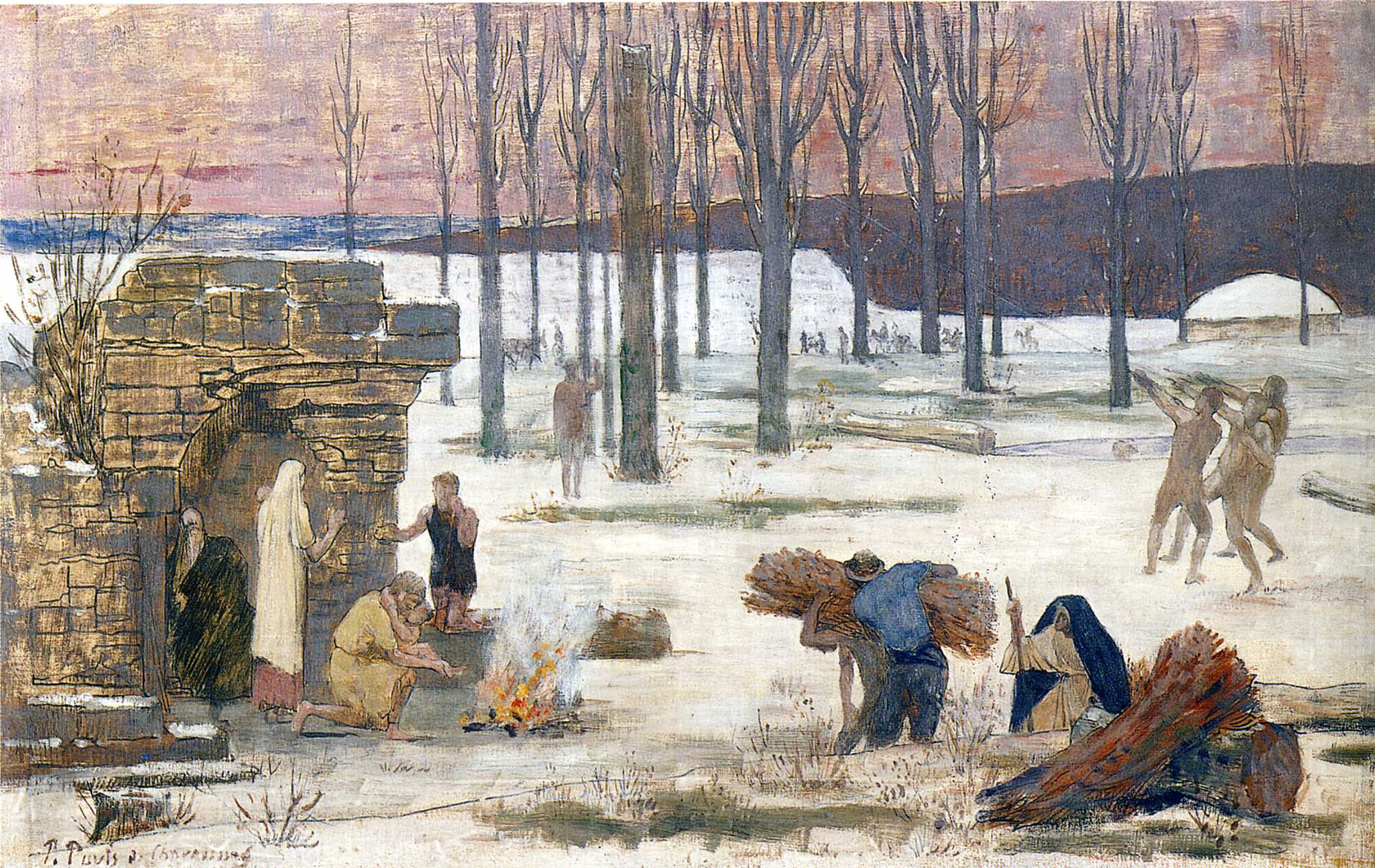 Winter - Pierre Puvis De Chavannes - WikiArt.org - Encyclopedia Of ...