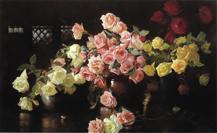 Roses, c.1890 - 1899 - Джозеф Родефер Де Камп