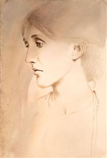 Cover Design, Unpublished, Portrait of Virginia Woolf - Aydin Aghdashloo