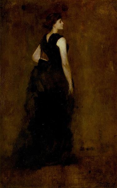 Portrait of Maria Okey Dewing, 1887 - Томас Уилмер Дьюинг