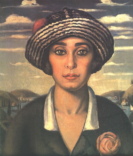 The Artist's Wife wearing a hat, 1924 - Mahmoud Saiid