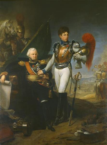 General Baston De Lariboisière and His Son Ferdinand, 1815 - Антуан-Жан Гро