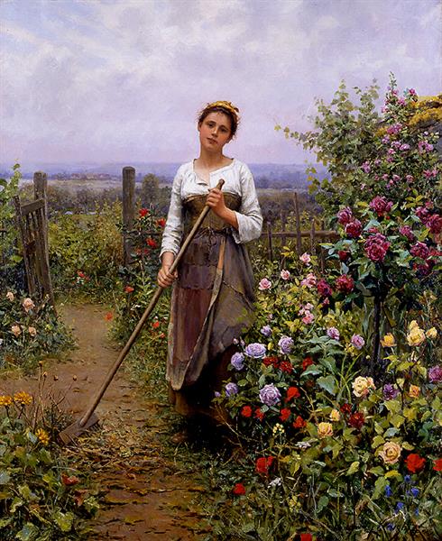 The little gardener, 1887 - Дэниел Риджуэй Найт