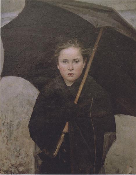 The Umbrella, 1883 - Мария Константиновна Башкирцева