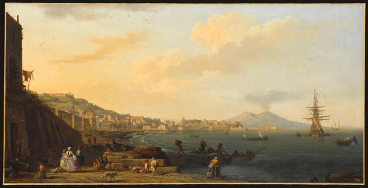 Vue de Naples avec le Vésuve, 1748 - Claude-Joseph Vernet