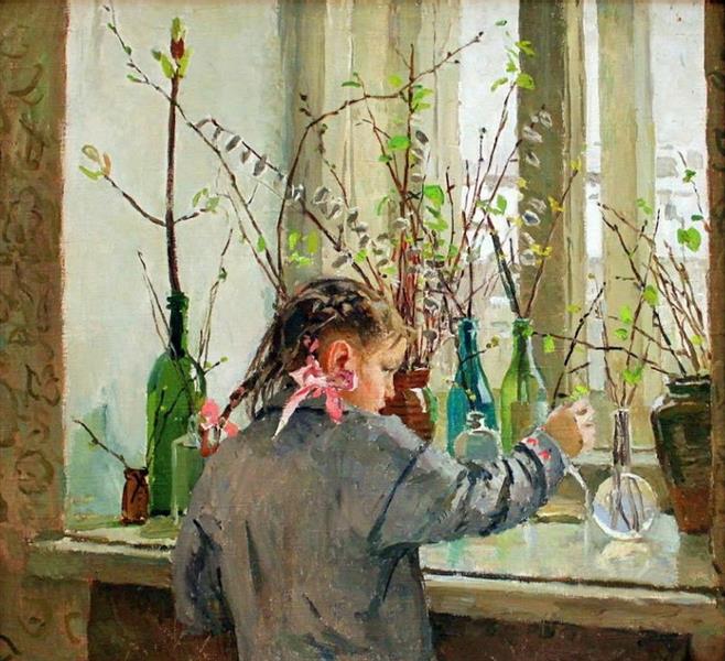 Spring at the Window - Tetyana Yablonska