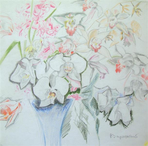 Flowers, c.1970 - Виктор Иванович Зарецкий