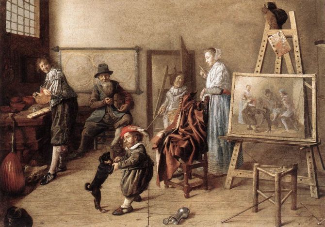 the Artist's Studio, 1631 - Ян Мінзе Моленар