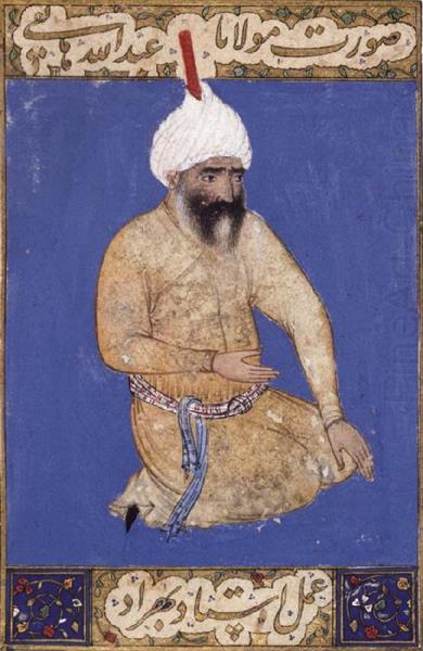 Portrait of the Poet Hatifi, 1511 - Кемаледдин Бехзад