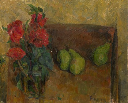 Still Life with Flowers and Pears - Michel Kikoïne