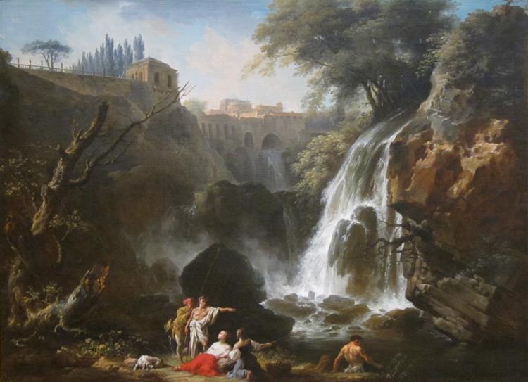 The Cascades of Tivoli, c.1760 - 克劳德·约瑟夫·韦尔内