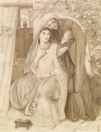 Ruth, Naomi and Obed, 1860 - Симеон Соломон