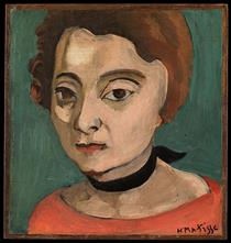 Marguerite with Black Velvet Ribbon - Henri Matisse