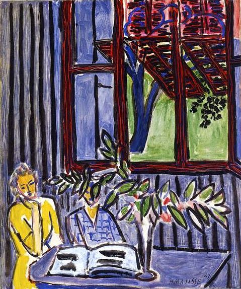 Blue Interior with Two Girls, 1947 - Henri Matisse - WikiArt.org