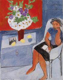 Figure with Bouquet - Henri Matisse