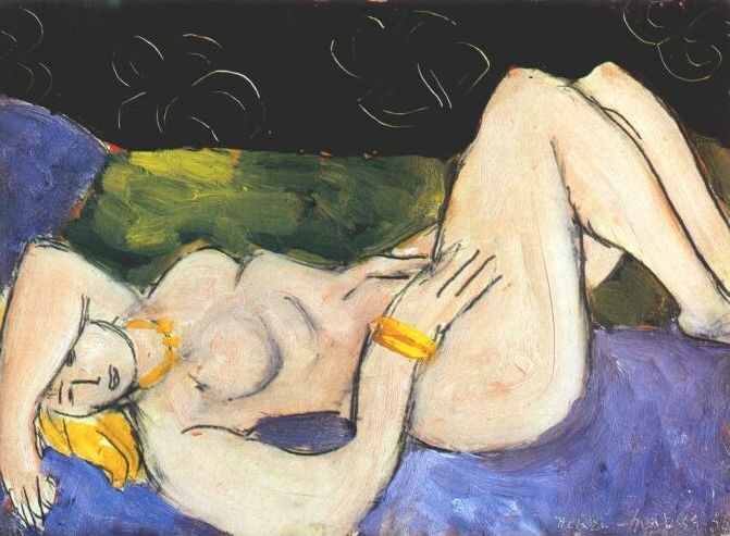 Reclining Nude on Violet Background, 1936 - 馬蒂斯