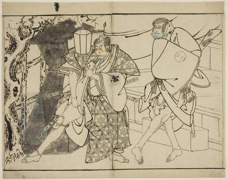 Arashi Ryūzō and Morita Kan'ya VIII, 1795 - Tōshūsai Sharaku