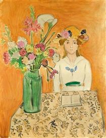Girl in White with a Bouquet - Henri Matisse