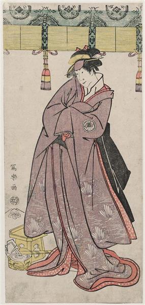 Segawa Tomisaburō II as the Ōtomo Family's Maid Wakakusa, Actually Prince Koretaka, 1794 - Тосюсай Сяраку