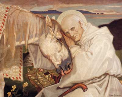St. Columba Bidding Farewell to the White Horse - John Duncan