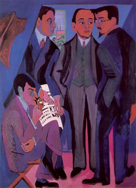 a Group of Artists, 1927 - Отто Мюллер
