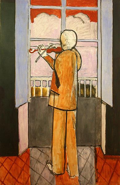 Скрипаль біля вікна, 1918 - Анрі Матісс
