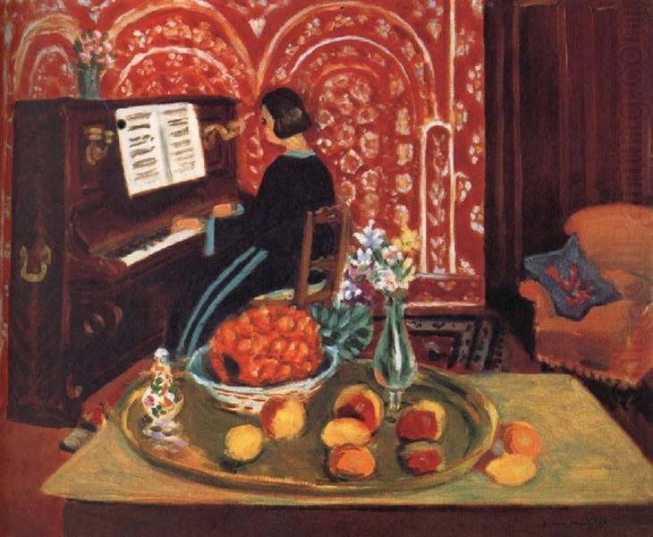 Piano Player and Still Life, 1924 - 馬蒂斯