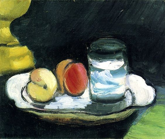 Still Life, Peaches and Glass, 1916 - 馬蒂斯