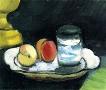 Still Life, Peaches and Glass - 馬蒂斯
