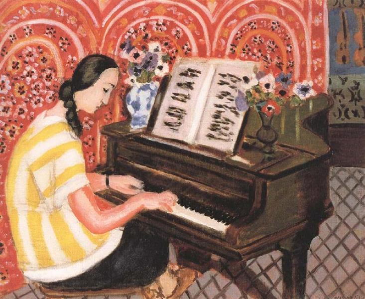 Жінка за піаніно, 1925 - Анрі Матісс