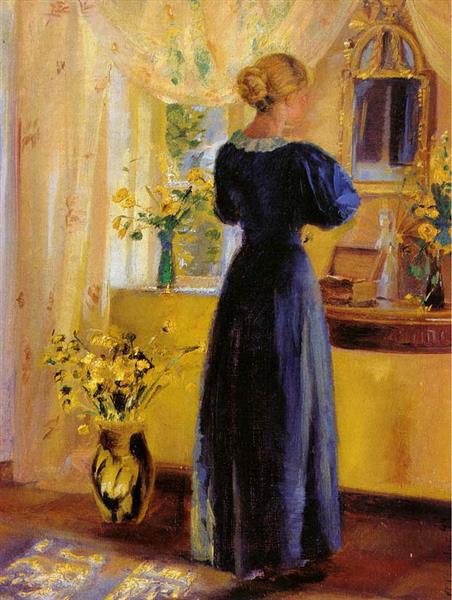 Young Woman in front of a Mirror, 1899 - Anna Ancher