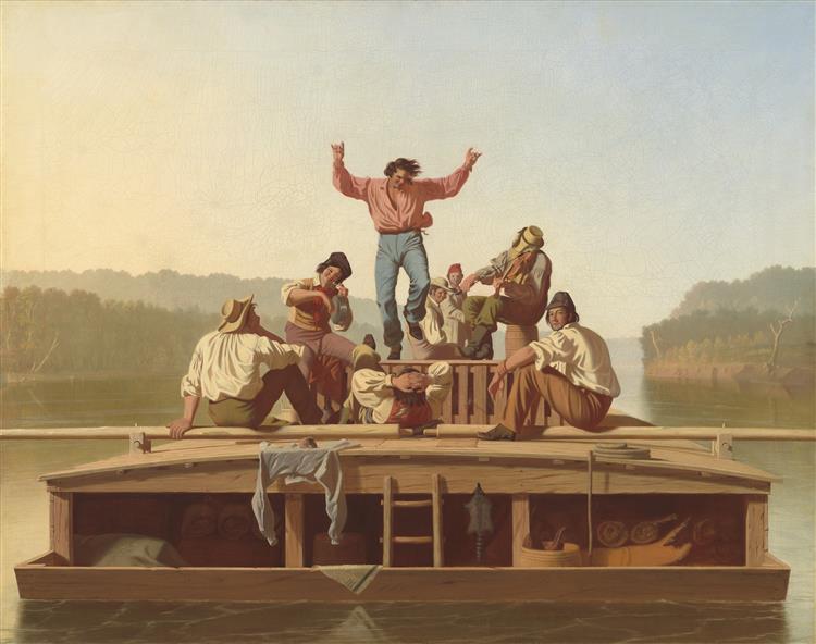 The Jolly Flatboatmen, 1846 - George Caleb Bingham