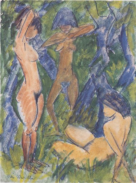 Drei Weibliche Akte, 1920 - Otto Mueller