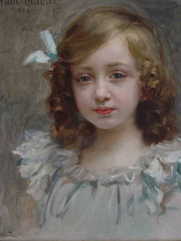 Portrait De Jeune Fille, 1898 - Поль Эмиль Шабас