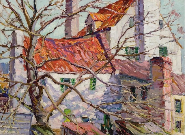 Red Roofs - Alfred Heber Hutty