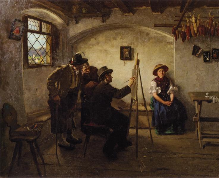 The portrait painter in the country, 1891 - Albin Egger-Lienz