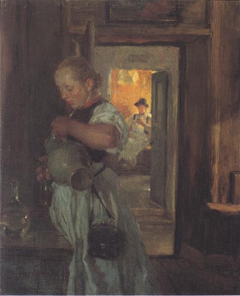 Die Tiroler Kellnerin, 1903 - Albin Egger-Lienz