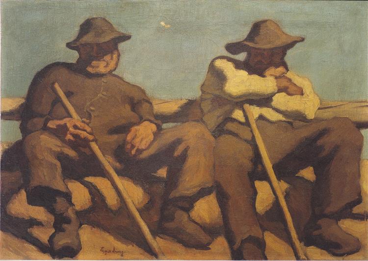 Resting Shepherds, 1918 - Albin Egger-Lienz