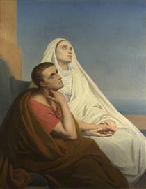 Saints Augustine and Monica - Ари Шеффер