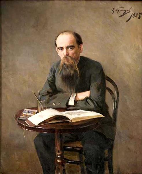 Portrait of the artist Efim Volkov, 1885 - Nikolai Kuznetsov