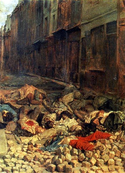The Barricade, rue de la Mortellerie, June 1848 (Memory of Civil War), 1848 - 1849 - Ernest Meissonier