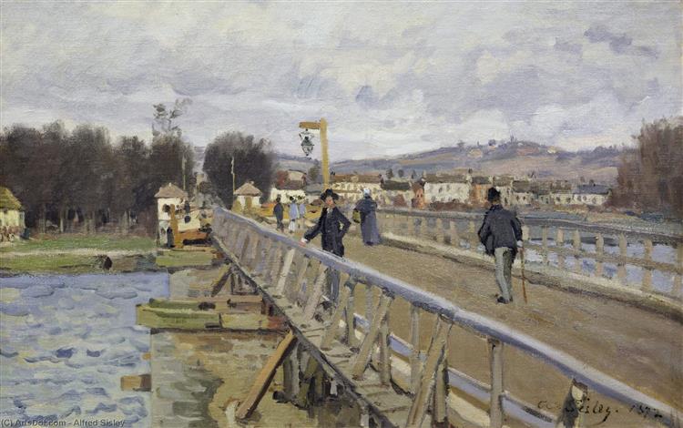 Footbridge at Argenteuil, 1872 - 西斯萊
