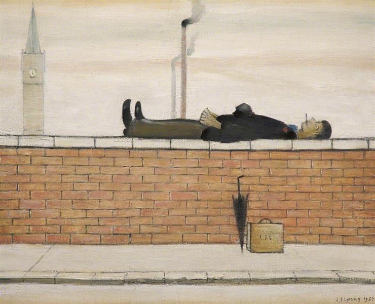 Man Lying on a Wall, 1957 - Laurence Stephen Lowry