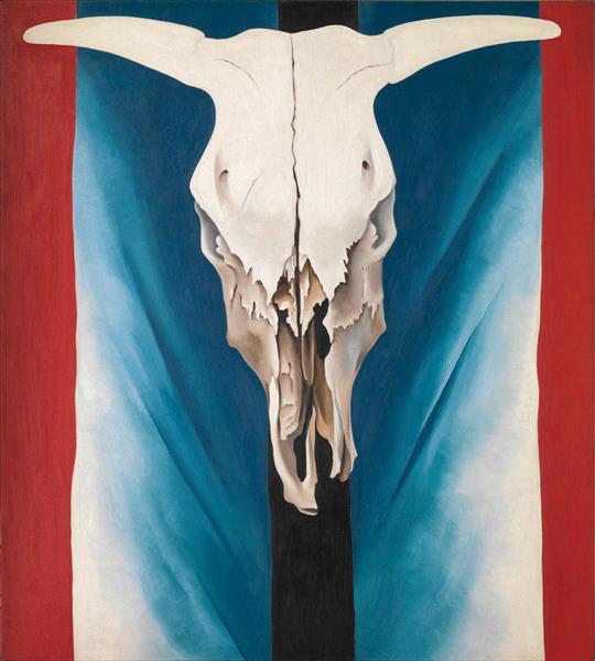 Cow's Skull: Red, White, and Blue, 1931 - Georgia O'Keeffe