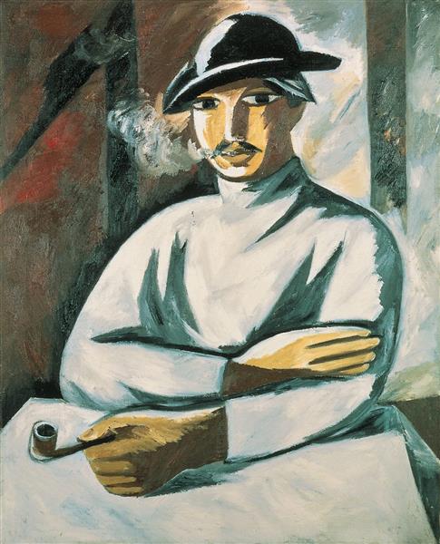 Smoker, 1911 - Наталья  Гончарова