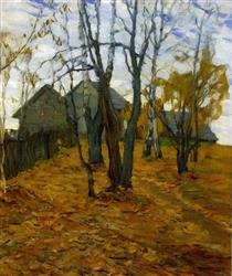 Осенний пейзаж . 1910 - Вітольд Бялиніцький-Біруля