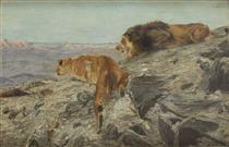 Hunting Lions - Richard Friese